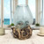 Large Hand Blown Glass Bowl on Driftwood Base Design 3 Large Hand Blown Glass Bowl on Driftwood Base Design 3