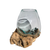 Large Hand Blown Glass Bowl on Driftwood Base Design 5