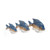 Large Wooden Fish Set of 3 - 3 Colours With Dots Large Wooden Fish Set of 3 - 3 Colours With Dots