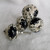 Ceramic Doorknob - Beige With Black Flower & White Dots Ceramic Doorknob - Beige With Black Flower & White Dots