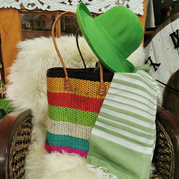 Beach Bag, Turkish Towel With Hat - Combo 3