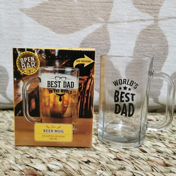 Beer Mug 400ml - World's Best Dad