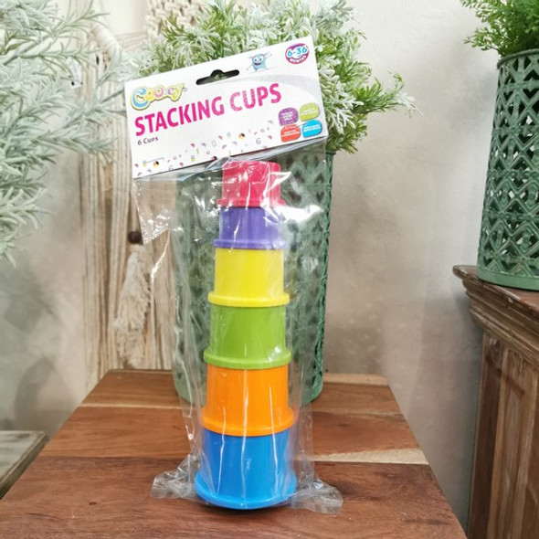 Stacking Cups - Plastic - 6 Cups - 6-36 months