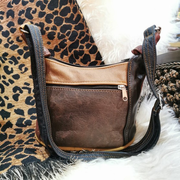 Arican Hides Handbag Medium - 3 Diffrent Browns