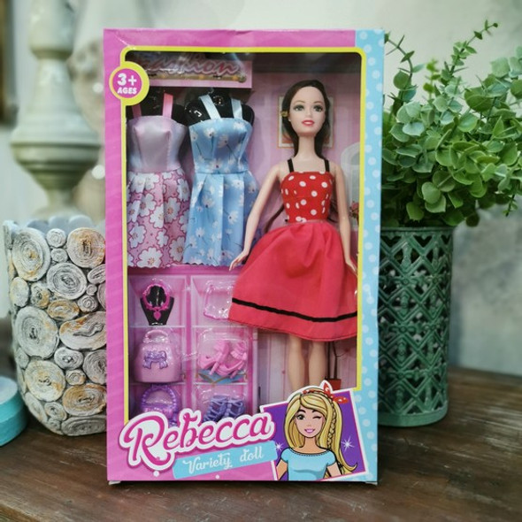 Rebecca Fashion Doll With Accessories - Red Dress