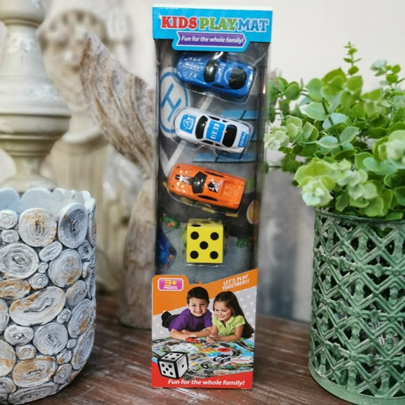 Vehicle Playmat Game, Includes 3 Cars 80cm x 70cm