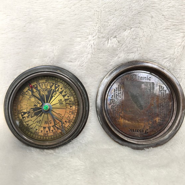 Titanic Compass Antique Lid: Vintage Nautical / Navigation / Gadgets