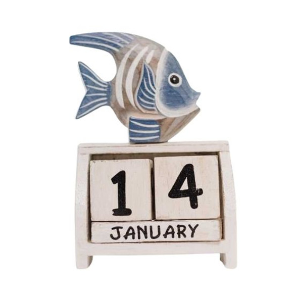 Wood Calendar Fish 17cm