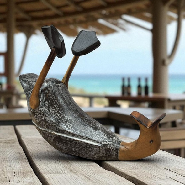 Bamboo Duck Wine Bottle Holder - Black