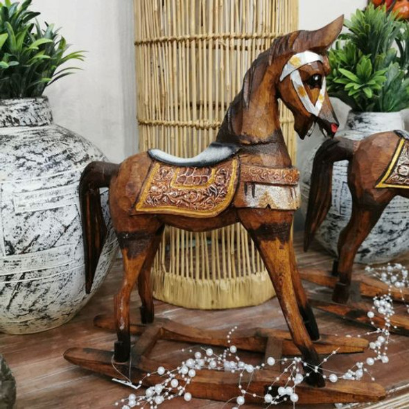 533 Small Brown Rocking Horse