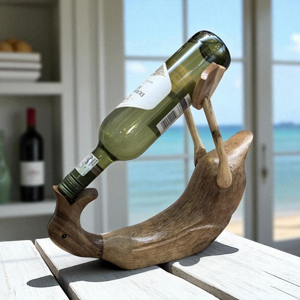 Duck Wine Bottle Holder Brown