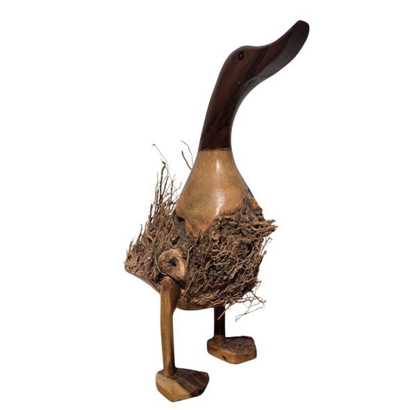 Hand Carved Small Bamboo Root Duck Nr 2