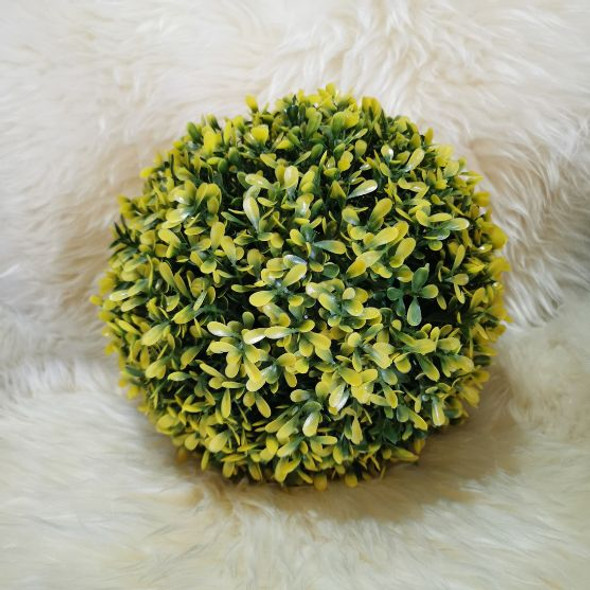 Artificial Grass Leaf Ball Green & Yellow 23cm