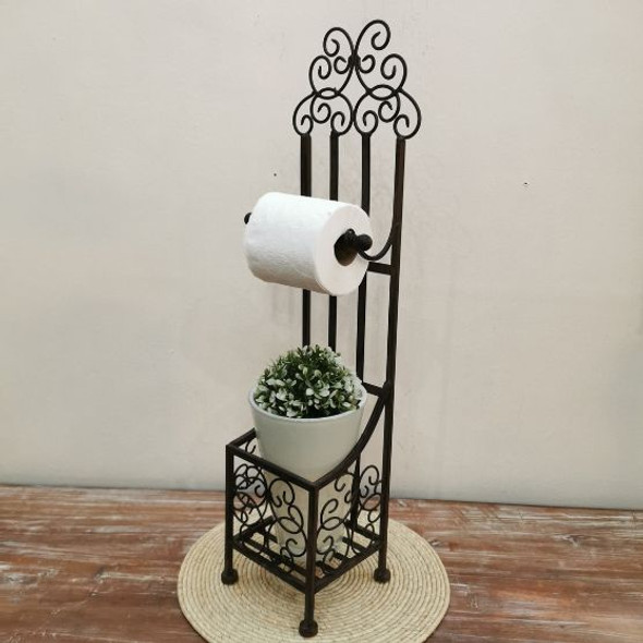 Toilet Roll  Stand &  Holder Dark Brown 67CM