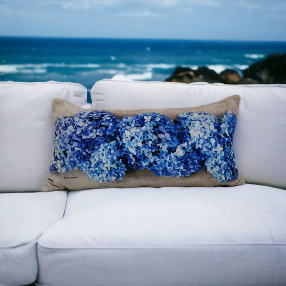 Rectangle Cushion - Blue Bunches - 60x30cm