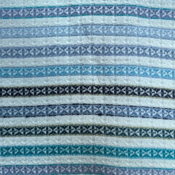 Lyric Throw - Candy Stripe  Navy & Aqua