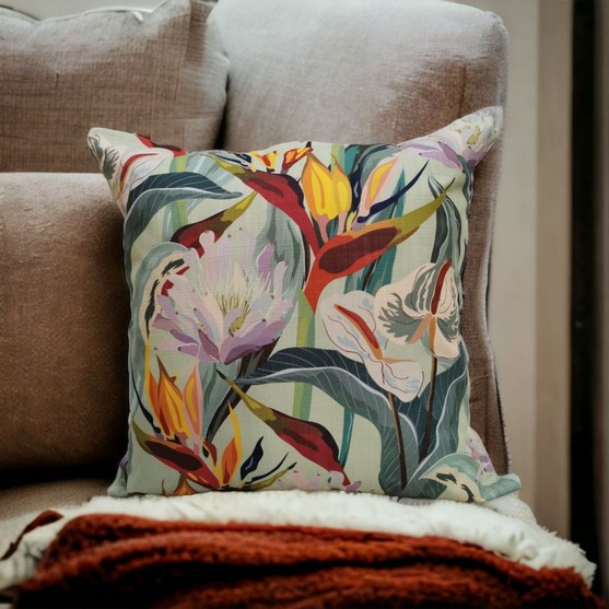Scatter Square Cushion - Large Strelizia -60x60cm - The Loving Home