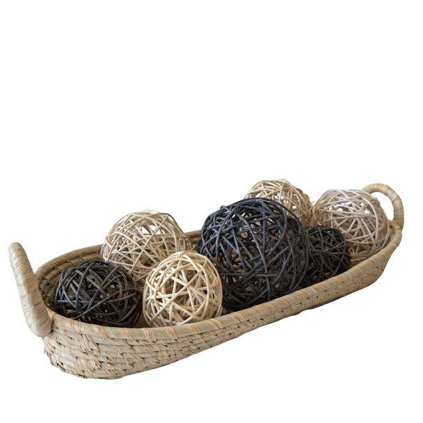 Bread Basket Thick Weave Oval 37x16x5 cm