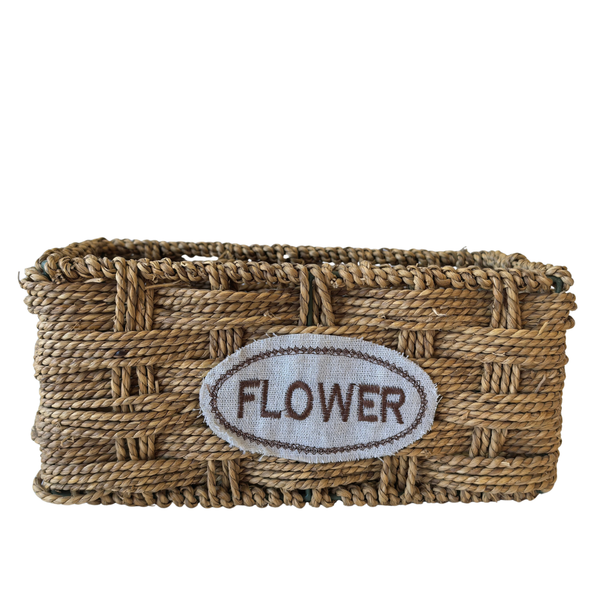 Flower Basket Thick Weave 26cm