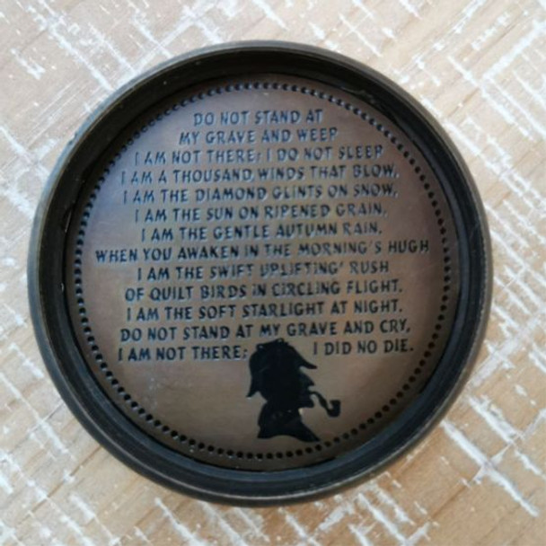 Sherlock Holmes Brass Pocket Compass / Navigation / Gadgets