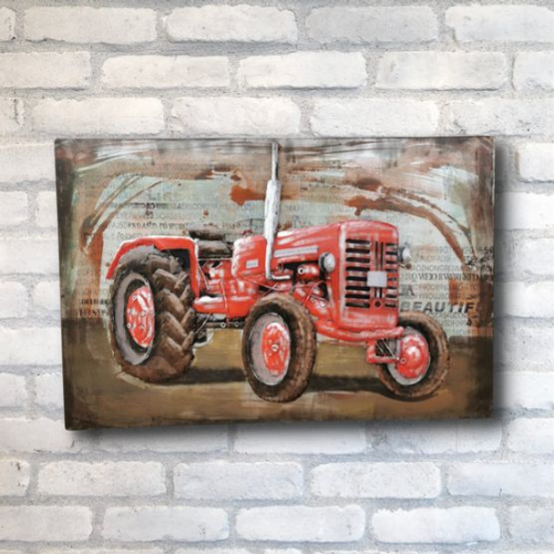 3D Metal Art Metal Tractor