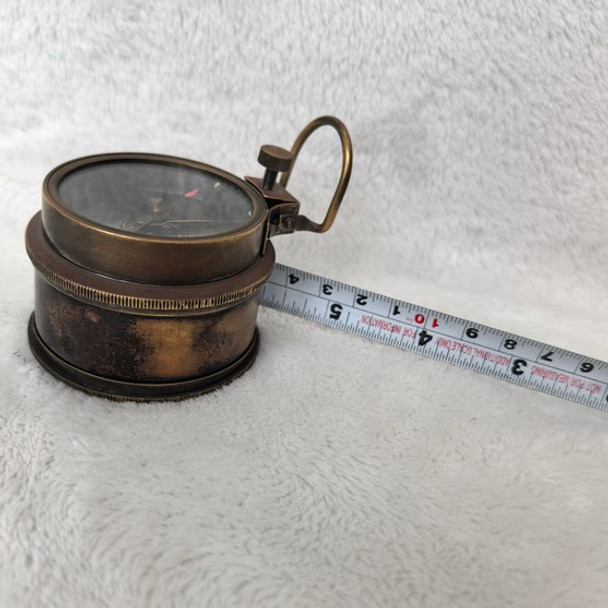 Brass Compass With Hidden Measure Tape / Navigation / Gadgets