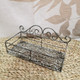 Metal Bathroom Shelf Grey With Black "distressed look"