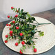 Artificial Red Berry Bunch With 7 Stems - 30cm