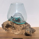 Medium Glass Bowl on Driftwood Design 9