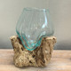 Small / Medium Glass Bowl on Driftwood Design 7