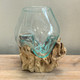 Small / Medium Glass Bowl on Driftwood Design 7