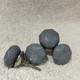 Ceramic Doorknob Blue Off Round With Cracks