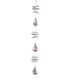 Hanging Diftwood String - Boat With Blue, Brown And White (85cm)
