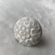 Ceramic Doorknob - Beige Flower On White