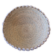 Woven Basket Thick Weave Beige with Cowrie Shells 27cm