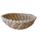 Woven Basket Thick Weave Beige And Brown with Cowrie Shells 27cm