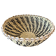 Woven Basket Thick Weave Beige And Black with Cowrie Shells 27cm