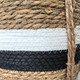Brown, Black & White Wide Weaved Basket With Handels