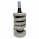 Hand Carved Suar Wood Wine Bottle Holder White Wash – Hand Décor Large