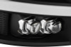 AlphaRex 07-13 Chevy 1500HD NOVA LED Proj Headlights Plank Style Matte Blk w/Activ Light/Seq Signal