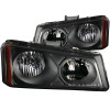 ANZO 2003-2006 Chevrolet Silverado 1500 Crystal Headlights Black