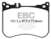 EBC 14+ Mercedes-Benz S550 4.7 Twin Turbo AMG Sport Pkg Redstuff Front Brake Pads