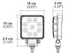 Hella ValueFit Work Light 4SQ 1.0 LED MV LR LT