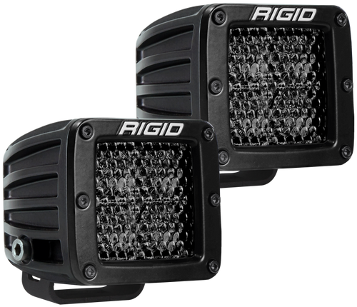 Rigid Industries D Series PRO Midnight Edition - Spot - Diffused - Pair 202513BLK