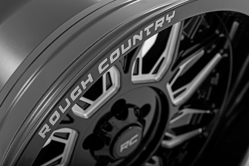 Rough Country 86 Series Wheel | One-Piece | Gloss Black | 22x10 | 6x5.5 | -25mm