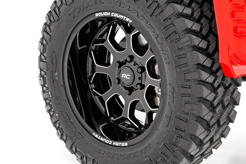 Rough Country 96 Series Wheel | One-Piece | Gloss Black | 20x10 | 6x5.5 | -19mm