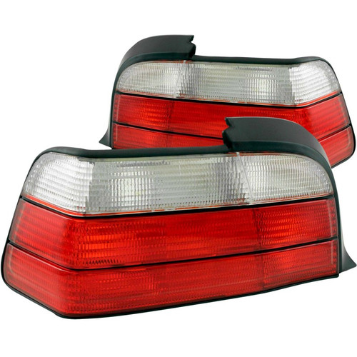 ANZO 1992-1998 BMW 3 Series E36 Taillights Red/Clear 221215