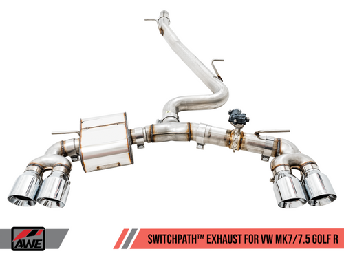 AWE Tuning Audi 8V S3 SwitchPath Exhaust w/Chrome Silver Tips 102mm 3025-42066