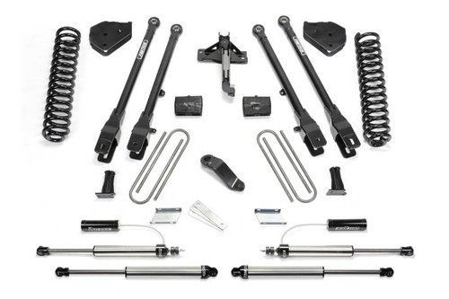 Fabtech 17-20 Ford F250/350 4WD Diesel 6in 4 Link System w/DL 2.25 Resi Shocks & Rear DL Shocks