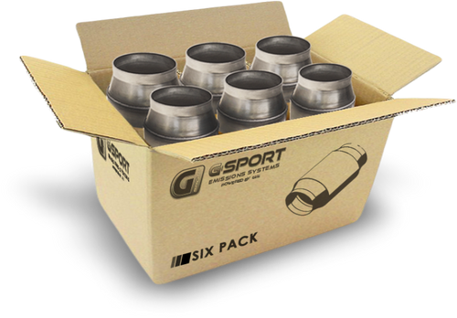 GESI G-Sport 6PK 400 CPSI EPA Approved 3in Inlet/Outlet GEN2 High Output Catalytic Conv Assembly